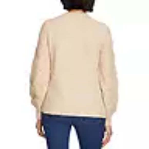 Cute Casual Christian Siriano Ladies Pointelle Sweater - NWT - Picture 2 of 3